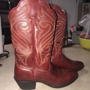 Red cowboy boots